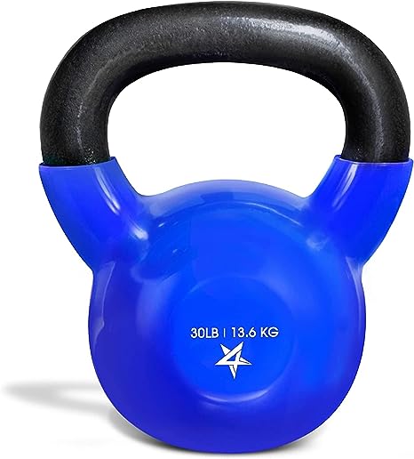 Yes4All Kettlebell Vinyl Coated Cast Iron – Great for Dumbbell Weights Exercises, Full Body Workout Equipment Push up, Grip Strength and Strength Training, PVC