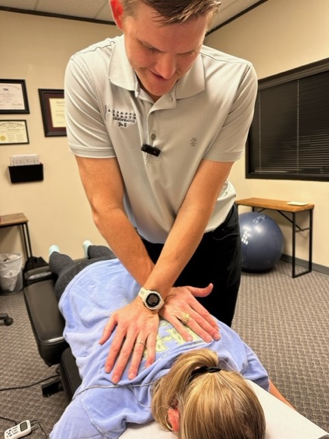 Chiropractic adjustment by Dr. B