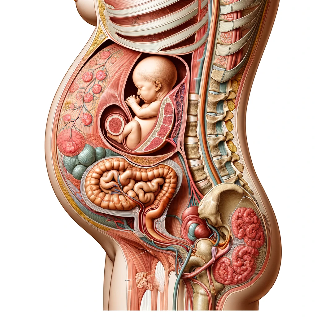 a picture of the anatomy of a pregnant women
