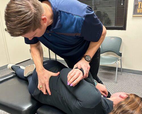 Lowback Chiropractic adjustment by Dr. Brandon Pounds