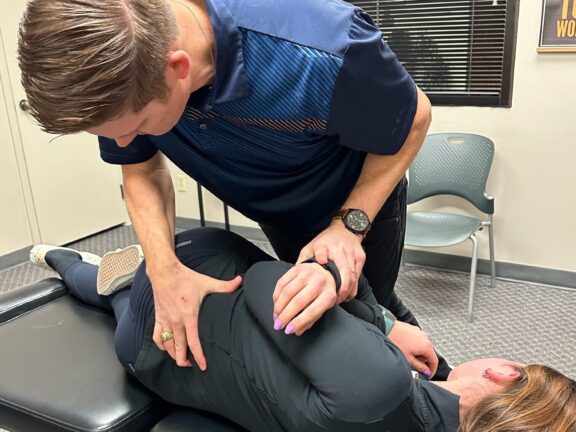 Lowback Chiropractic adjustment by Dr. Brandon Pounds