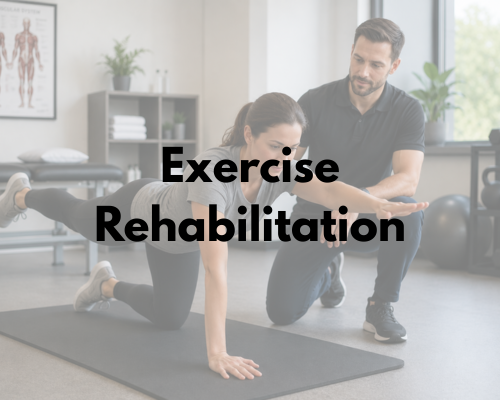 a patient completing corrective exercise rehabilitation