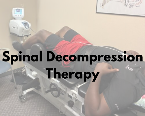 an image of a patient dealing with low back pain receiving spinal decompression therapy